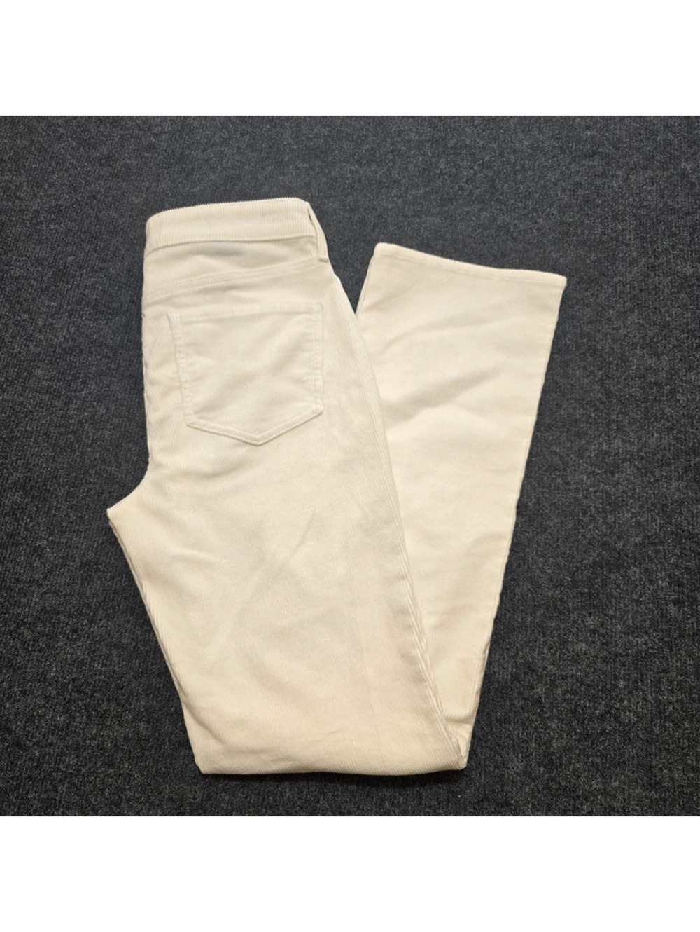 NYDJ Marilyn Straight Corduroy Pants Size 8 Cream Ivory Lift Tuck Stretch